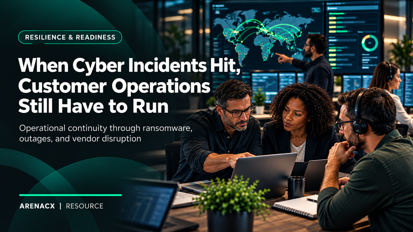 ArenaCX Resource cover for When Cyber Incidents Hit, Customer Operations Still Have to Run.